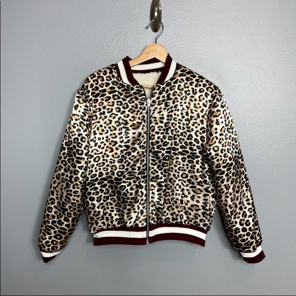 DAYDREAMER Reversible Teddy Bomber Jacket sz S - Picture 3 of 11